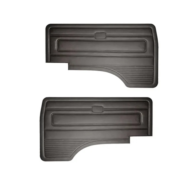 DOOR CARD INTERIOR SET TYPE 25 1980-1990 BLACK FRONT PLAIN