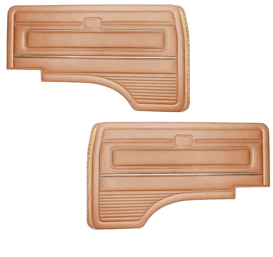 DOOR CARD INTERIOR SET TYPE 25 1980-1990 TOBACCO FRONT CHROME