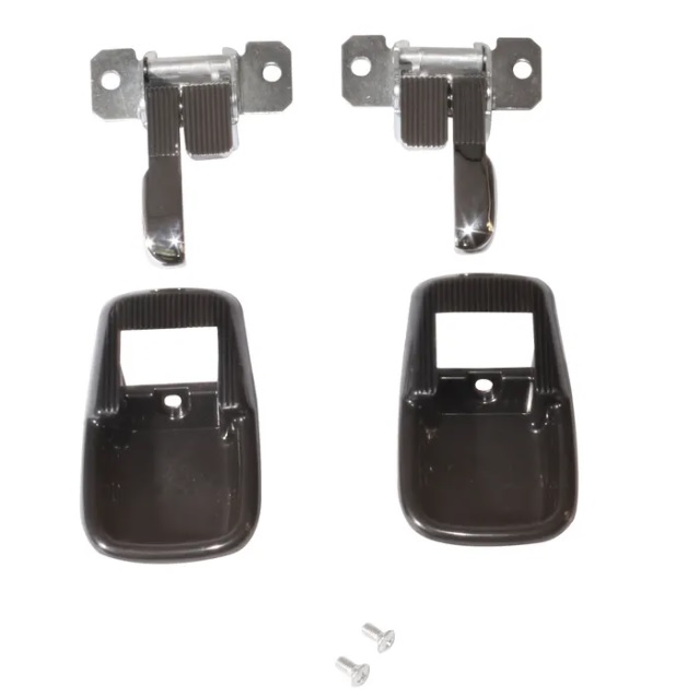 DOOR HANDLE INTERIOR CHROME HANDLE KIT WITH SURROUNDS BAY WINDOW 1968-1973