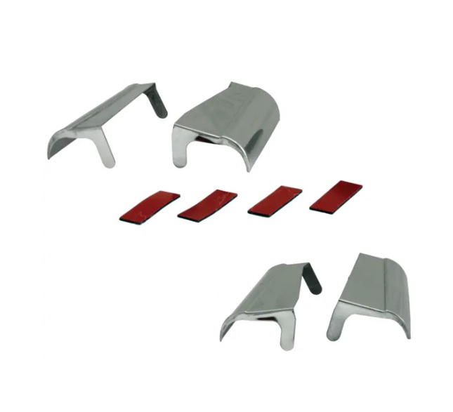 DOOR HINGE COVER SET BEETLE 1950-1979 STAINLESS STEEL