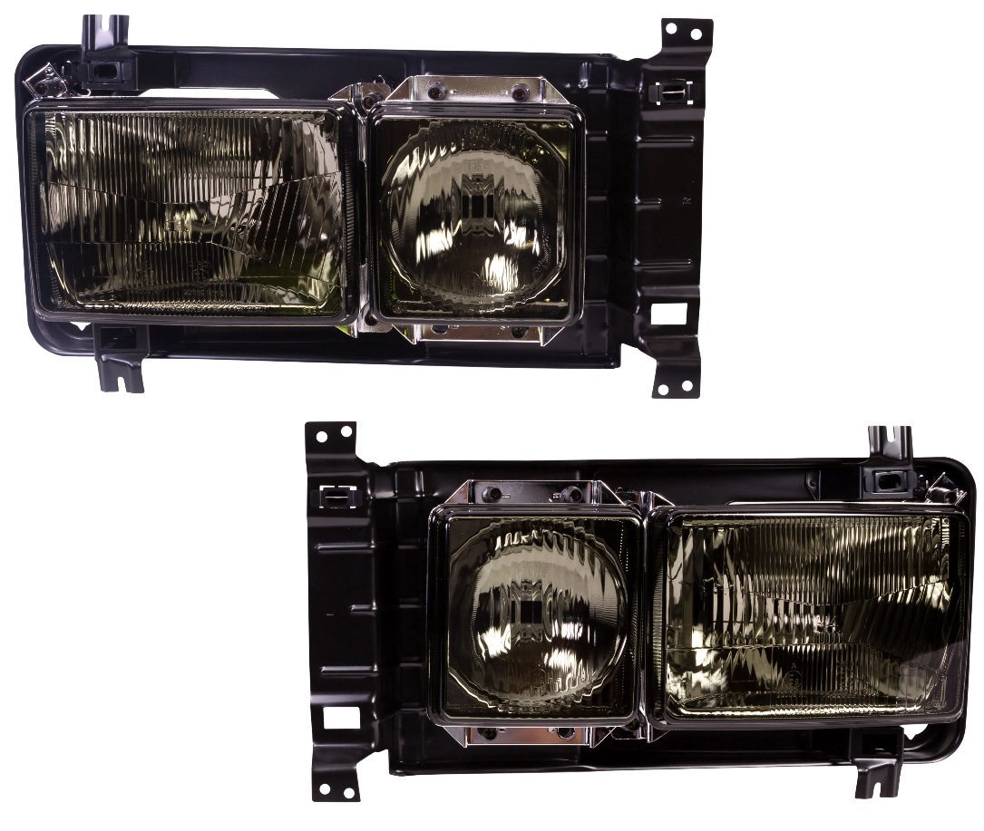 HEADLAMP SET VW T25 SQUARE KIT 80-90 SMOKED
