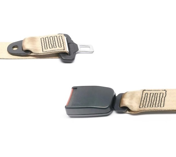 SEATBELT 3 POINT MODERN BUCKLE BEETLE -1979 CREAM