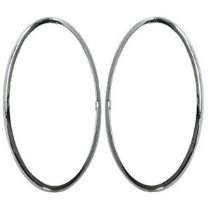 REAR LAMP LENS CHROME TRIM KIT VW BEETLE 62-67