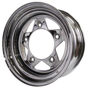 Chrome 5 Spoke Wheel 5x205 15" For Buggy Etc Choose Size