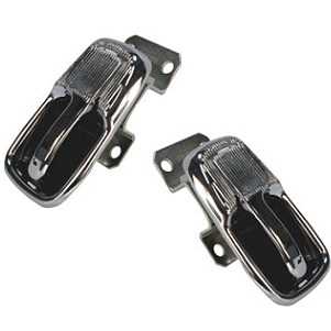 Complete Chrome Interior Door Opening Handles And Surrounds Kit Beetle 1968-