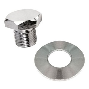 CRANK PULLET NUT AND WASHER 1200-1600CC CHROME