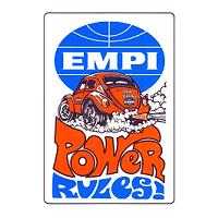 Retro Aircooled Empi Power Rules Sticker 4" x 2.75"