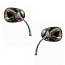 DOOR MIRROR VW BEETLE HINGE MOUNT TEARDROP FLAT4