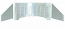 FIREWALL ENGINE BAY COVERS CHROME LOUVERED 3PCE