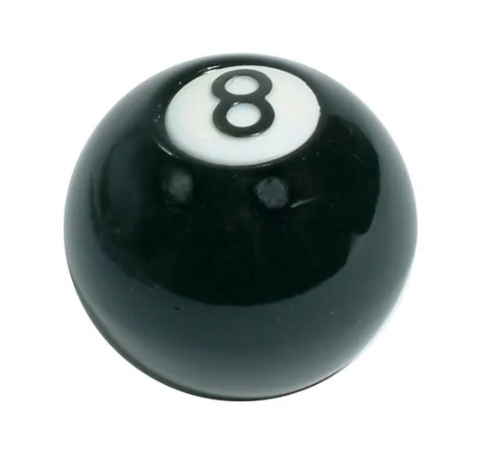 8 BALL POOL BALL GEAR NOB 1960-1979