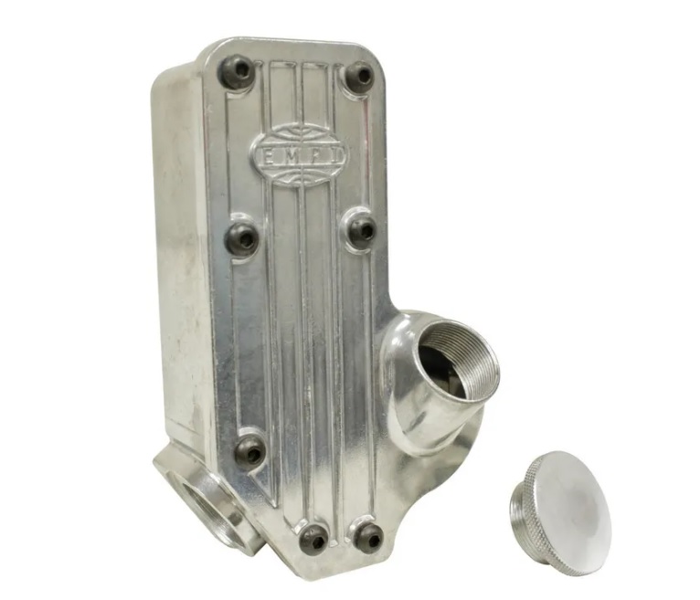 CRANKCASE BREATHER BOX OIL FILLER POLISHED ALUMINIUM 1960-1979 EMPI