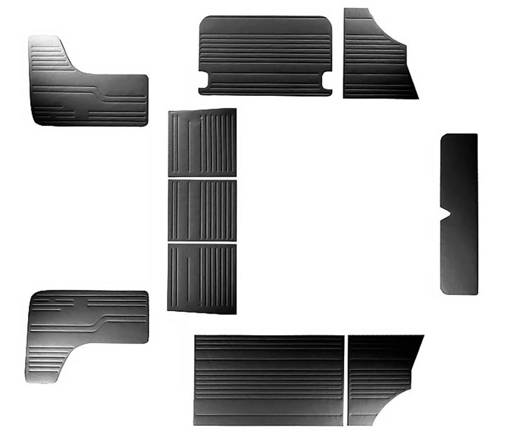 DOOR CARD INTERIOR SET BAY WINDOW 1968-1970 FULL VAN BLACK VINYL