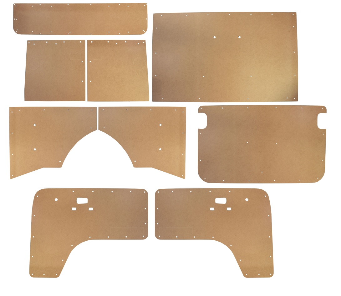 DOOR CARD INTERIOR SET BAY WINDOW 1971-1976 FULL VAN BARE