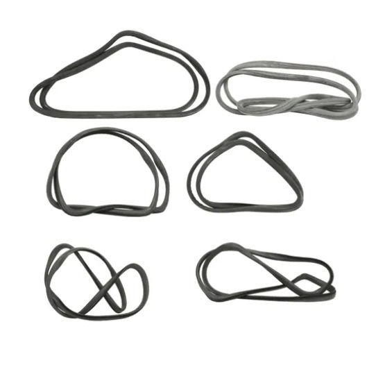 FRONT SIDE REAR RUBBER WINDOW SEAL SET TYPE 25 1980-1984 DELUXE