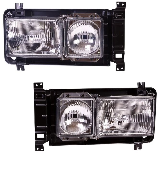 HEADLAMP SET VW T25 SQUARE KIT 80-90 CLEAR