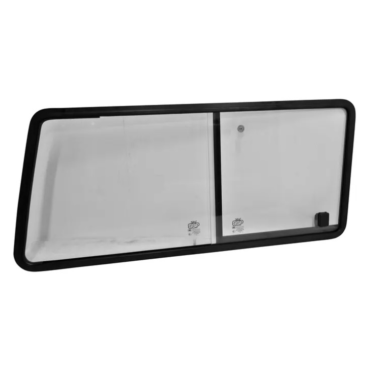 SIDE WINDOW GLASS REAR TYPE 25 1980-1990 SLIDING OPENING RIGHT WITH FLYSCREEN