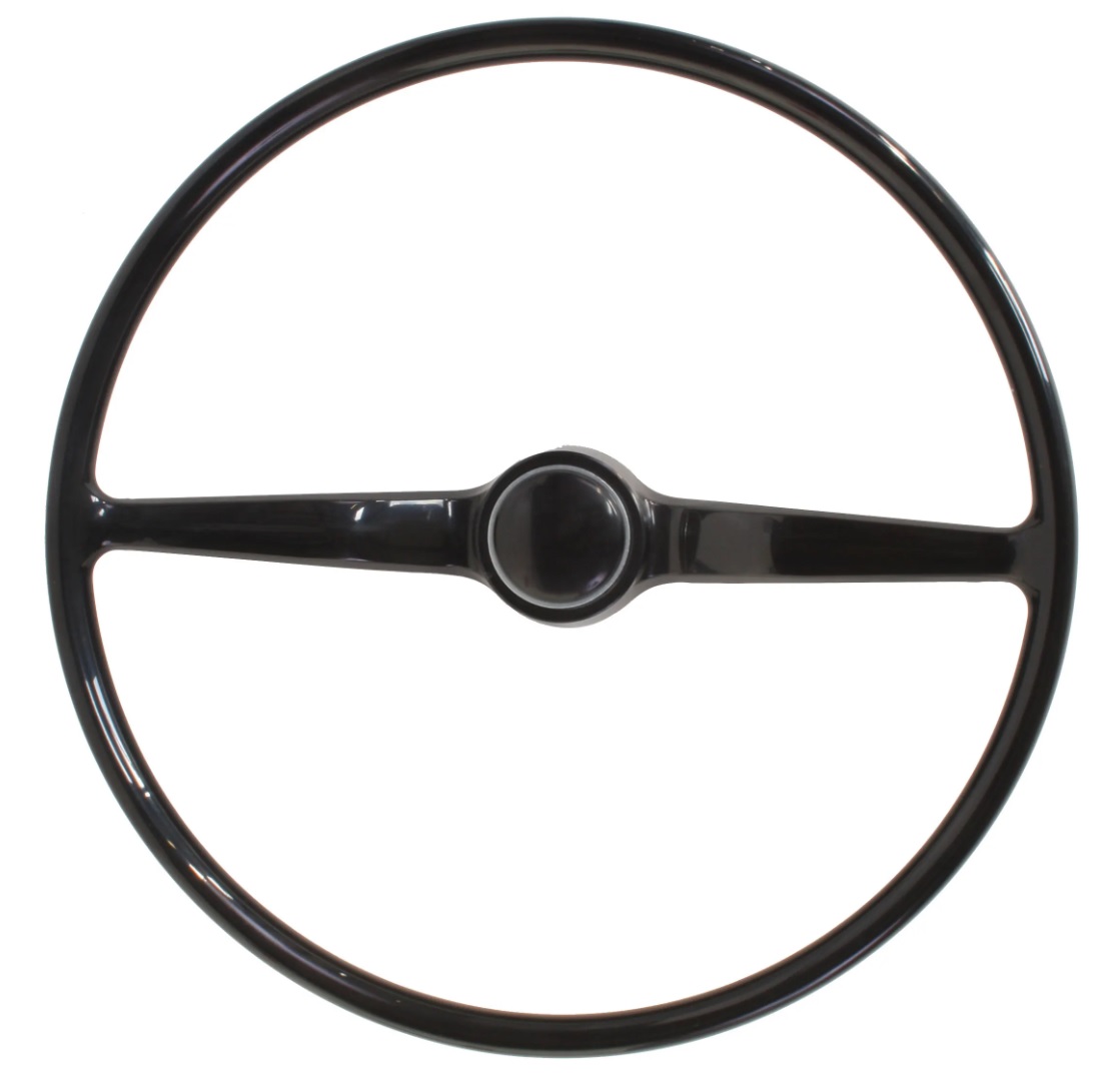 STEERING WHEEL OE STYLE VW BAY WINDOW 68-74 BLACK