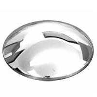 DOMED HUBCAPS BABY MOON STYLE NO LOGO POLISHED STAINLESS STEEL BEETLE BAY T25