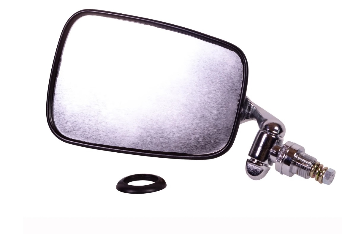 DOOR MIRROR VW BEETLE 68-79 CHROME LEFT BLACK TRIM