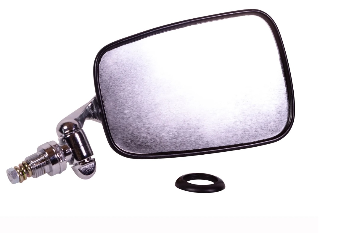 DOOR MIRROR VW BEETLE 68-79 CHROME RIGHT BLACK TRIM