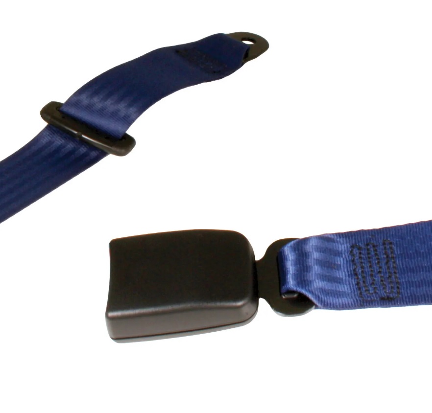 SEATBELT 3 POINT MODERN BUCKLE BEETLE -1979 DARK BLUE INERTIA REAR