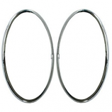 REAR LAMP LENS CHROME TRIM KIT VW BEETLE 62-67