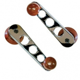 FLAT 4 Window Winder Handles Chrome/Wood Beetle and Camper