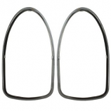 Rear Lamp Lens Chrome Trim Rings Pair Beetle 68-73